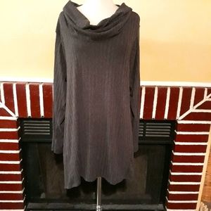 French Laundry Gray Cowl Neck Sweater